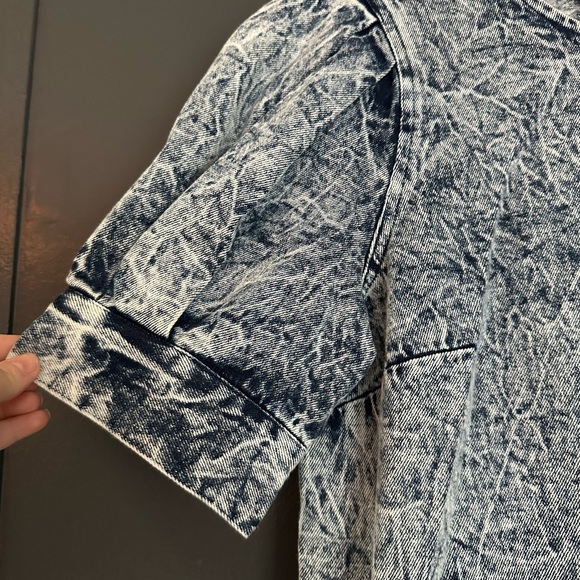 Who What Wear denim puff sleeve dress - Picture 4 of 6